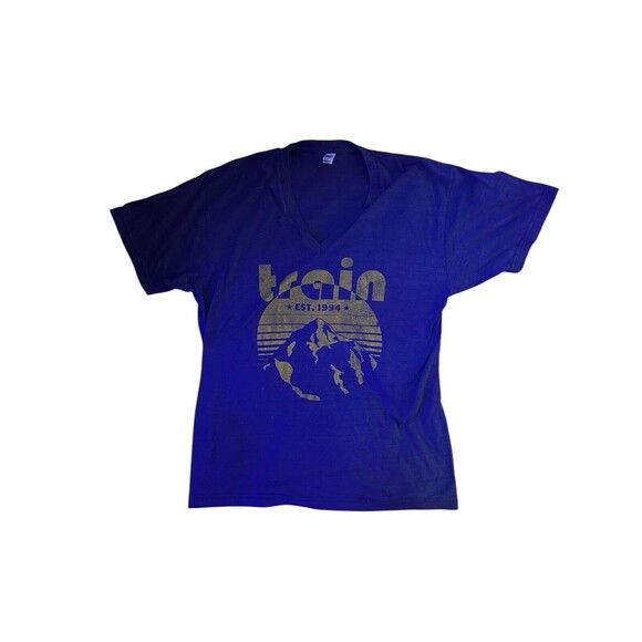 Train Band T-Shirt | EST 1994 | V-Neck | American Apparel Tri-Blend | Size Large - Picture 1 of 4